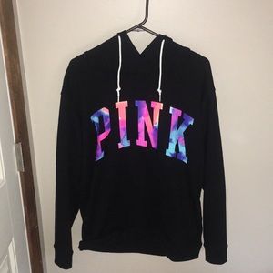 Pink hooded sweatshirt